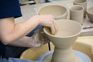 砥部焼ろくろ